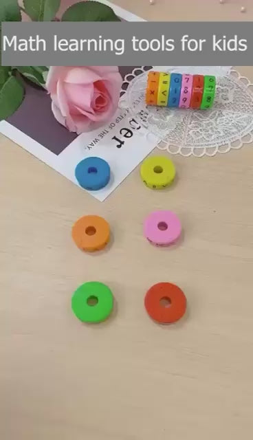 Math Cylinder Circular Shape Educational Abacus Puzzle